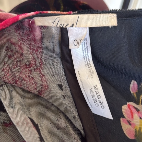 anthropologie Floreat Multicolor Burnout Velvet Cape Shawl Sheer - Picture 7 of 8